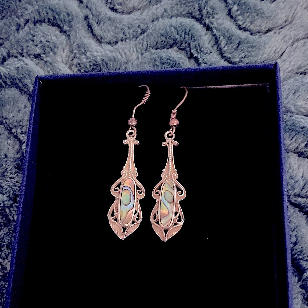 Sterling Silver Abalone Earrings